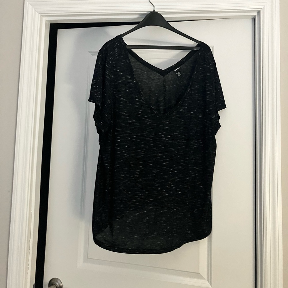 Torrid Black V-Neck Blouse